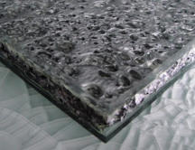 Glass laminated aluminium foam